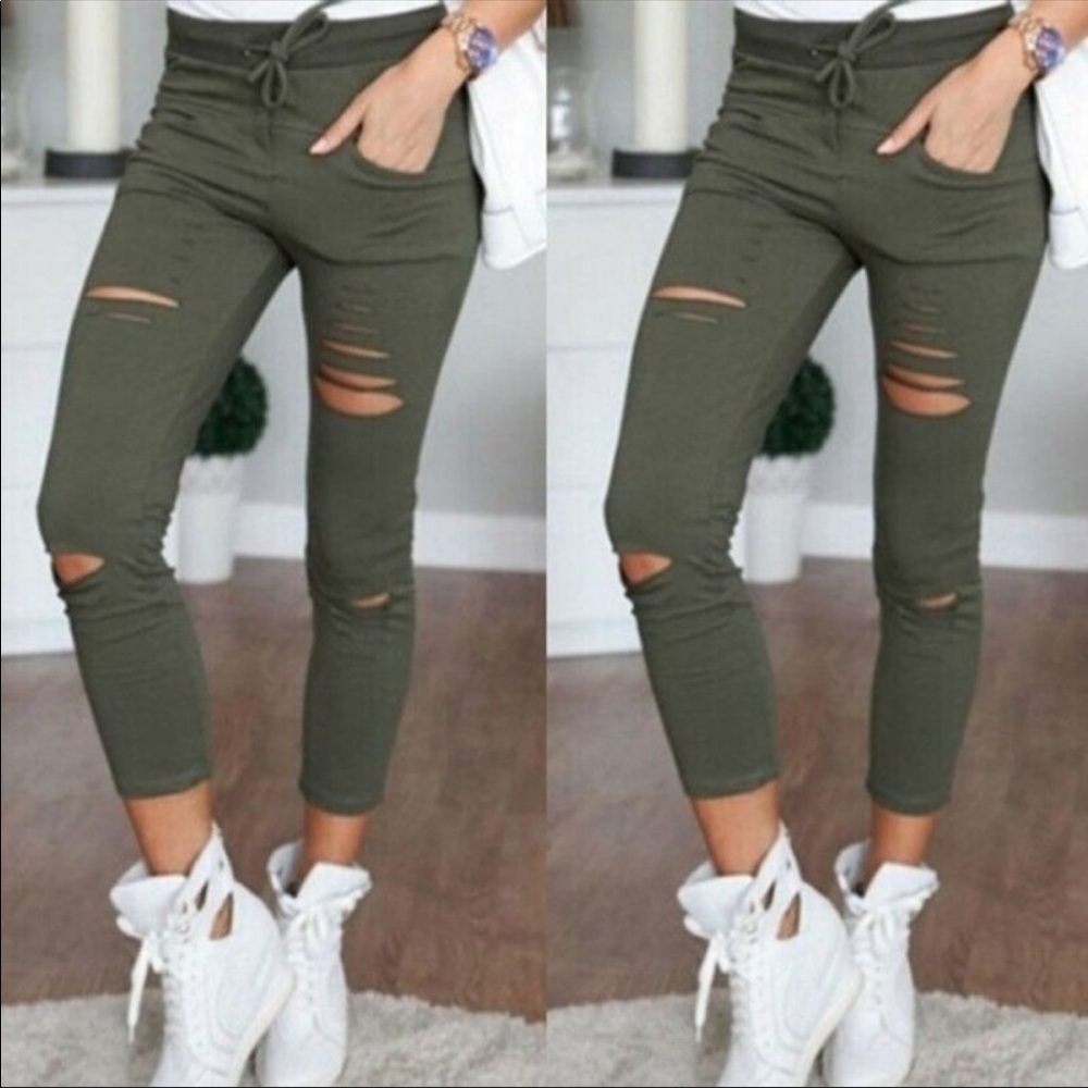 Summer army green tights